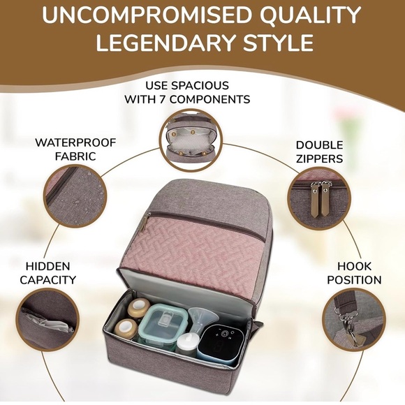 Village of Many Baby diaper bag/backpack space adventure  - White and Gray - Picture 8 of 8